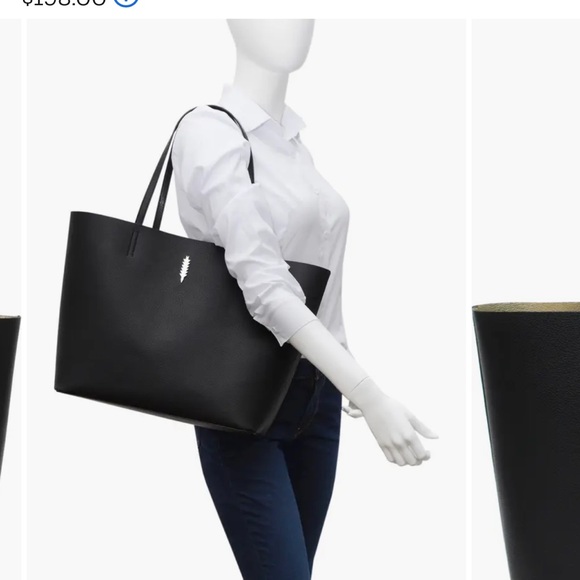 Thacker Katie Black Leather Tote Bag - Picture 2 of 3